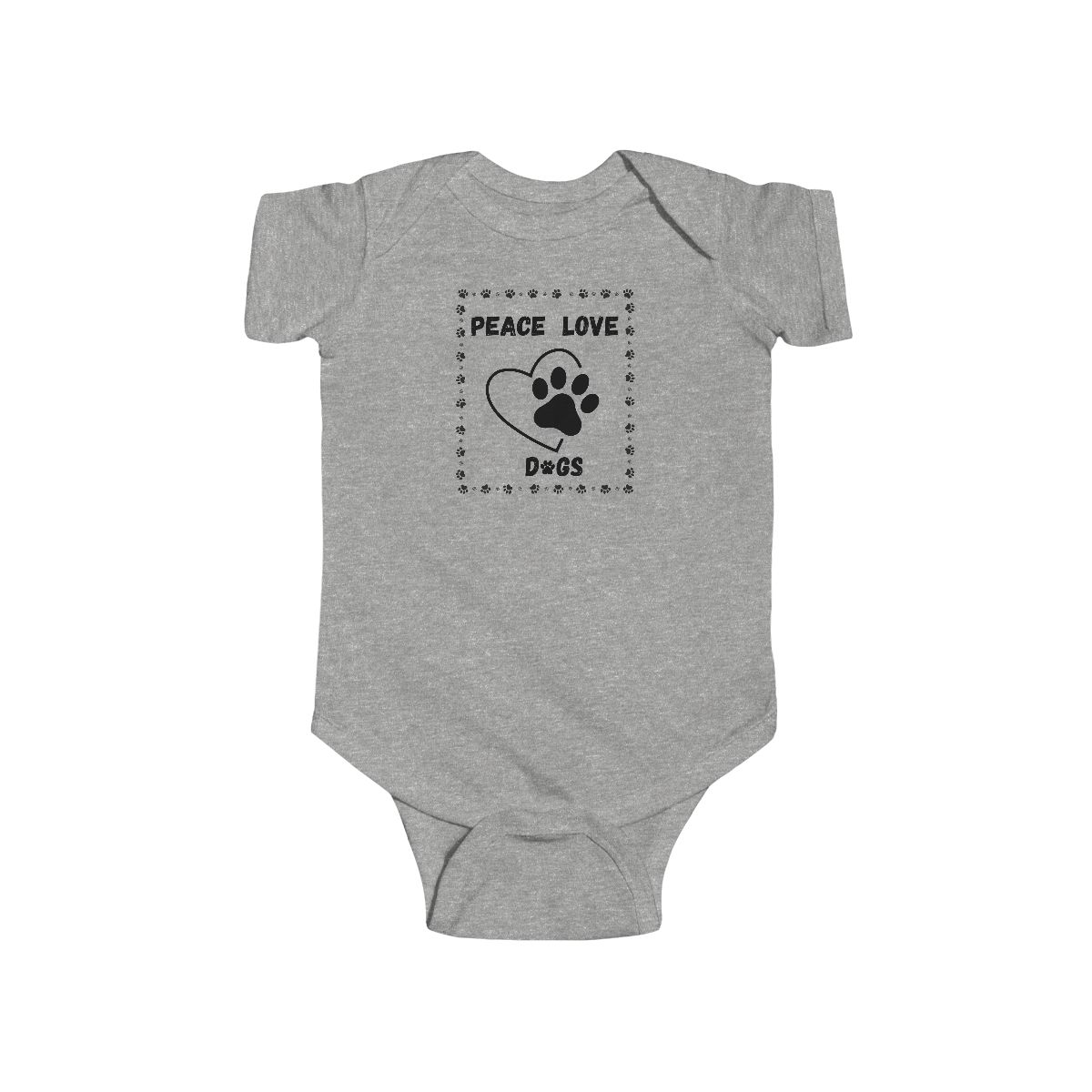Peace love Baby Rabbit Skins Bodysuit mockup