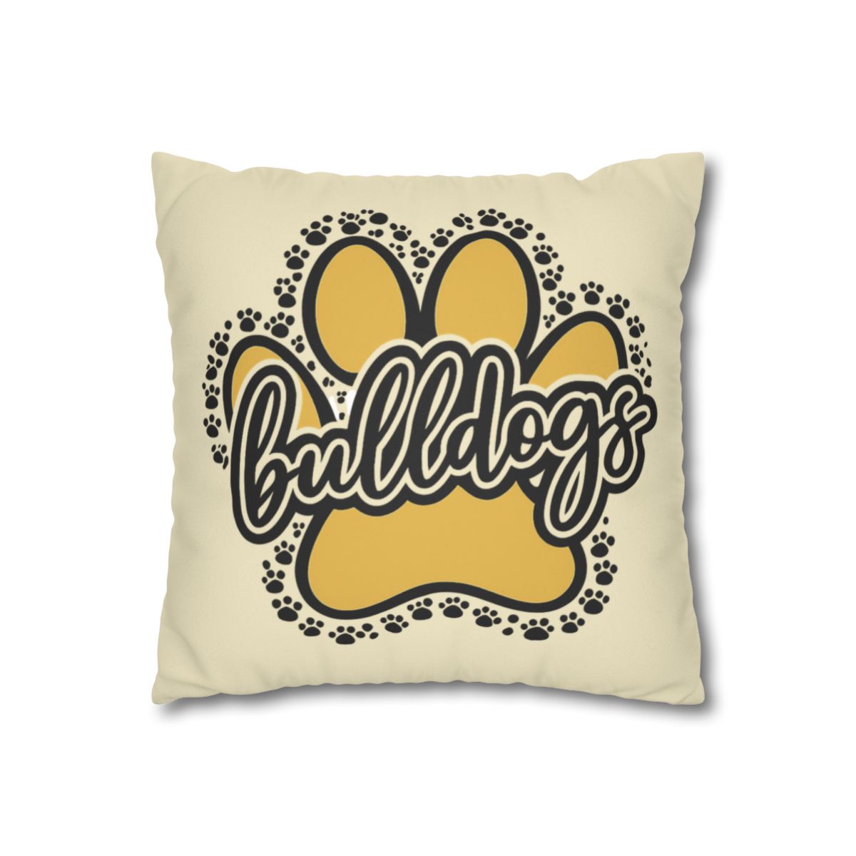 Paw Print Faux Suede Pillowcase mockup