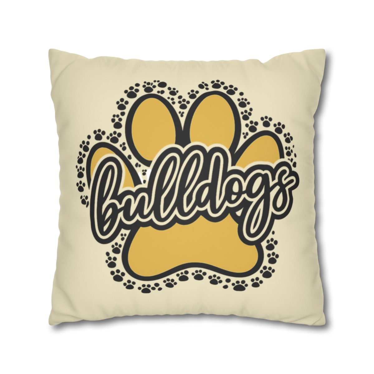Paw Print Faux Suede Pillowcase mockup