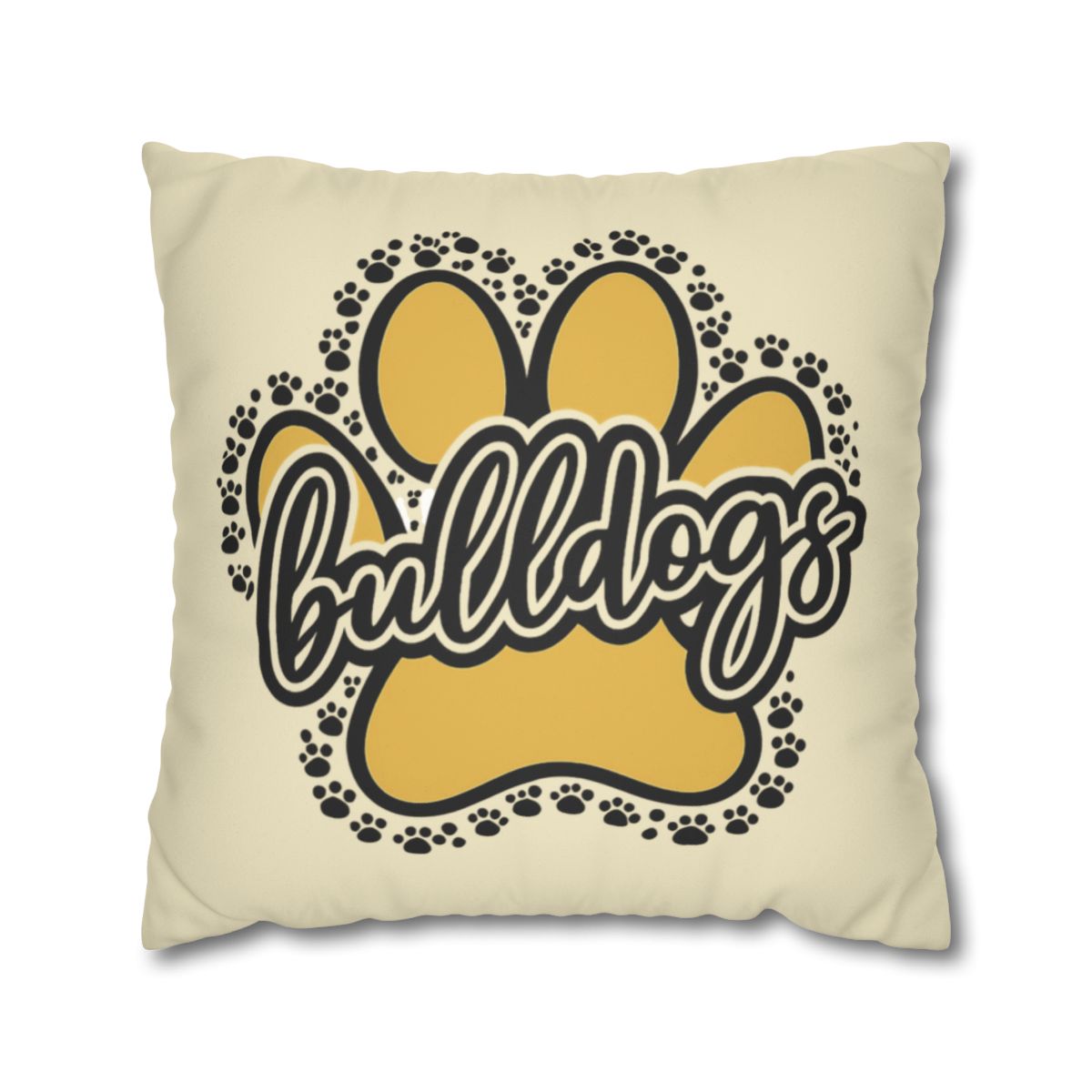 Paw Print Faux Suede Pillowcase mockup