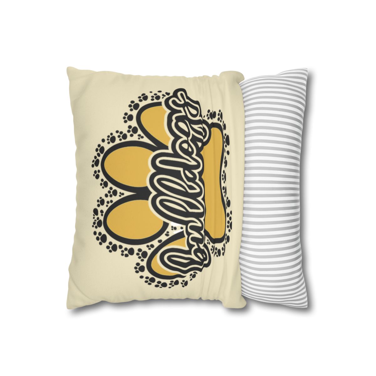 Paw Print Faux Suede Pillowcase mockup