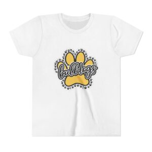 Paw Print Youth Bella Canvas T-Shirt mockup