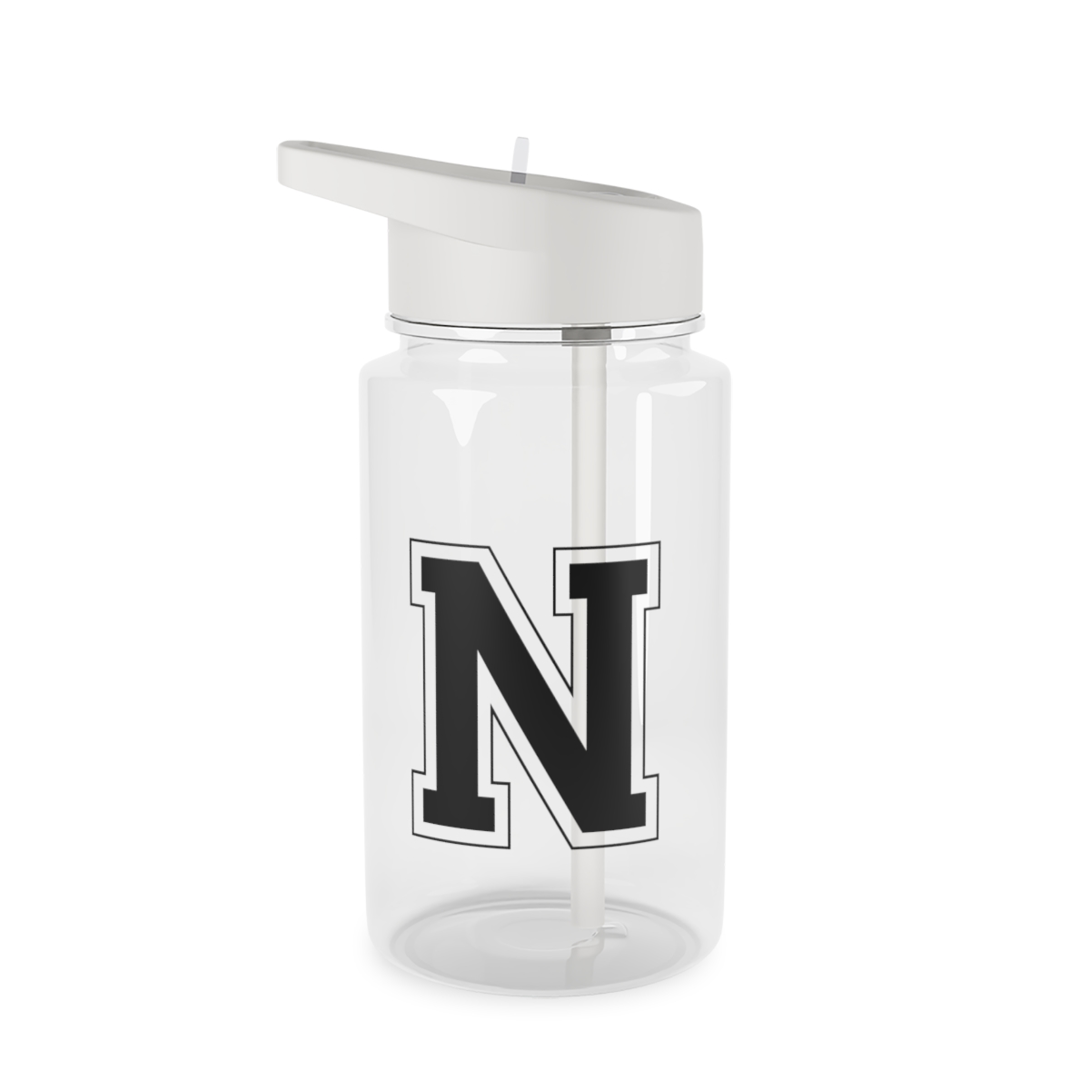 College Black N Generic brand Tritan Water Bottle mockup