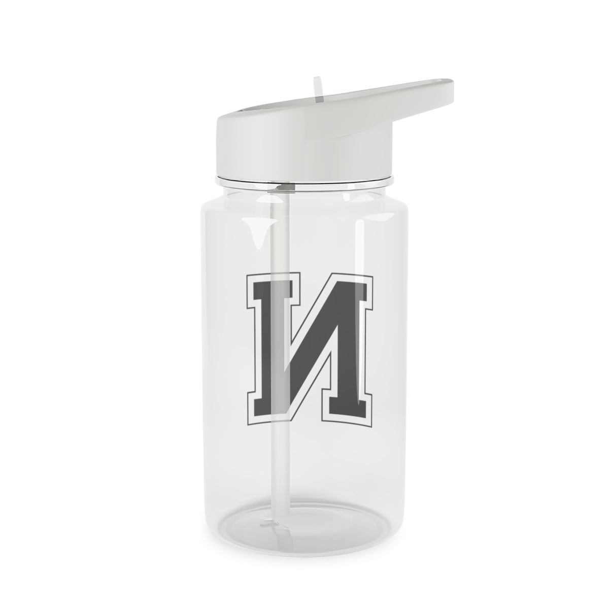 College Black N Generic brand Tritan Water Bottle mockup