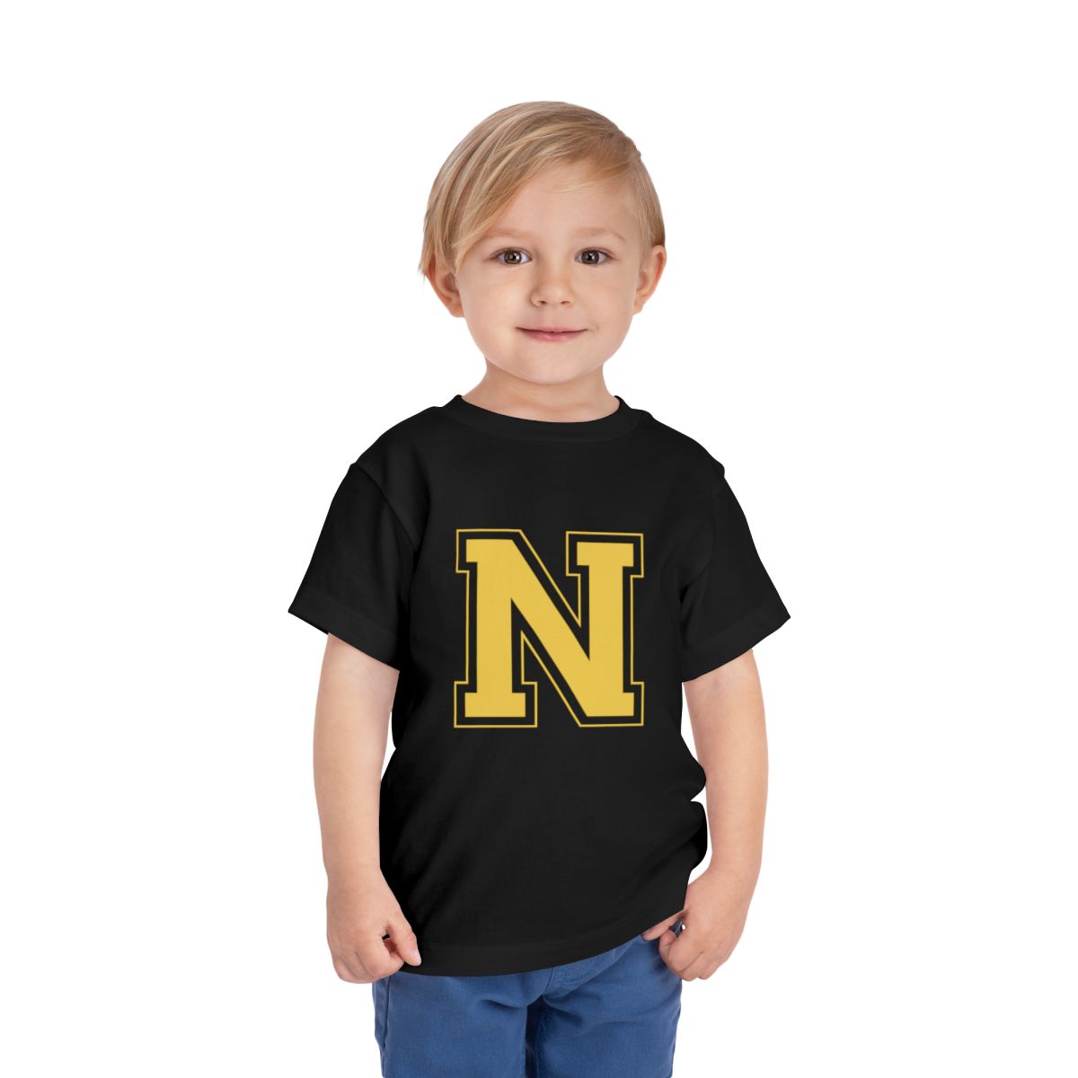 College Gold N Toddler Bella Canvas T-Shirt mockup
