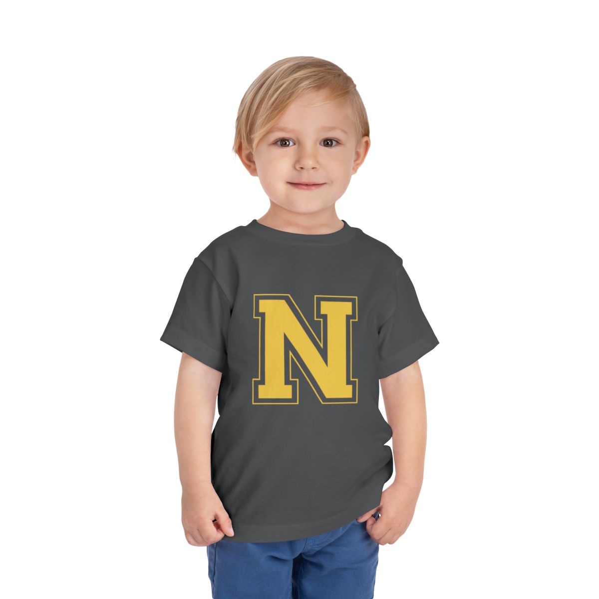 College Gold N Toddler Bella Canvas T-Shirt mockup