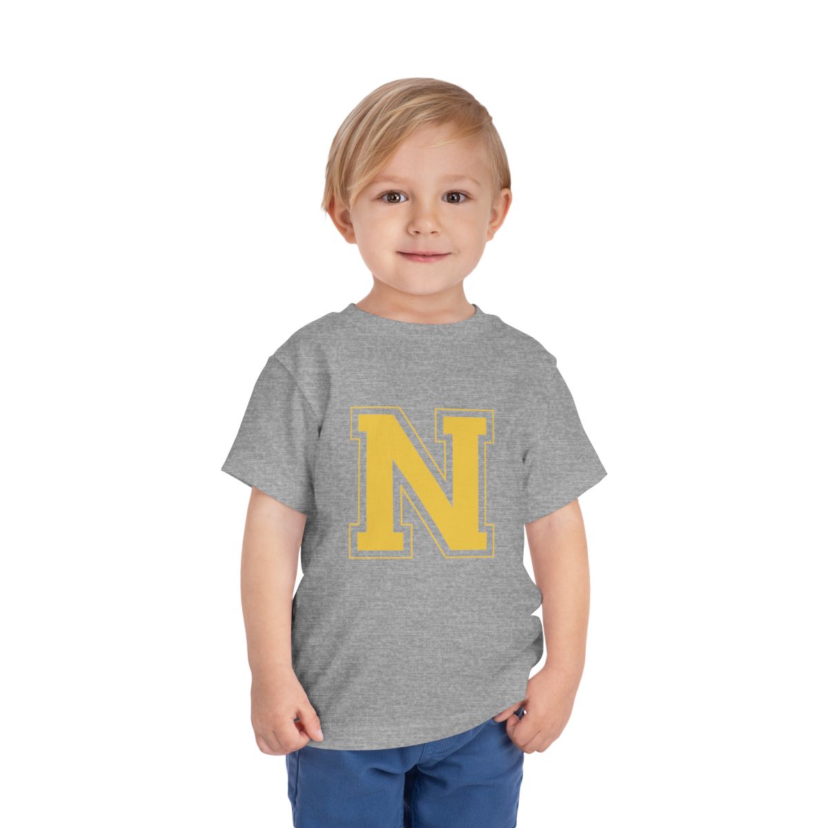 College Gold N Toddler Bella Canvas T-Shirt mockup