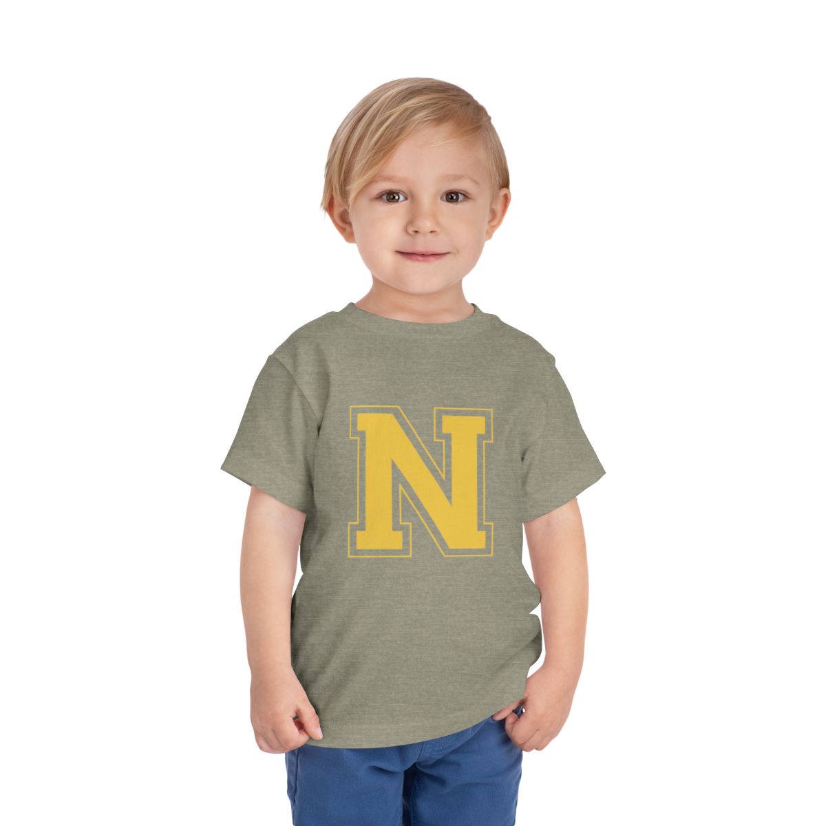 College Gold N Toddler Bella Canvas T-Shirt mockup