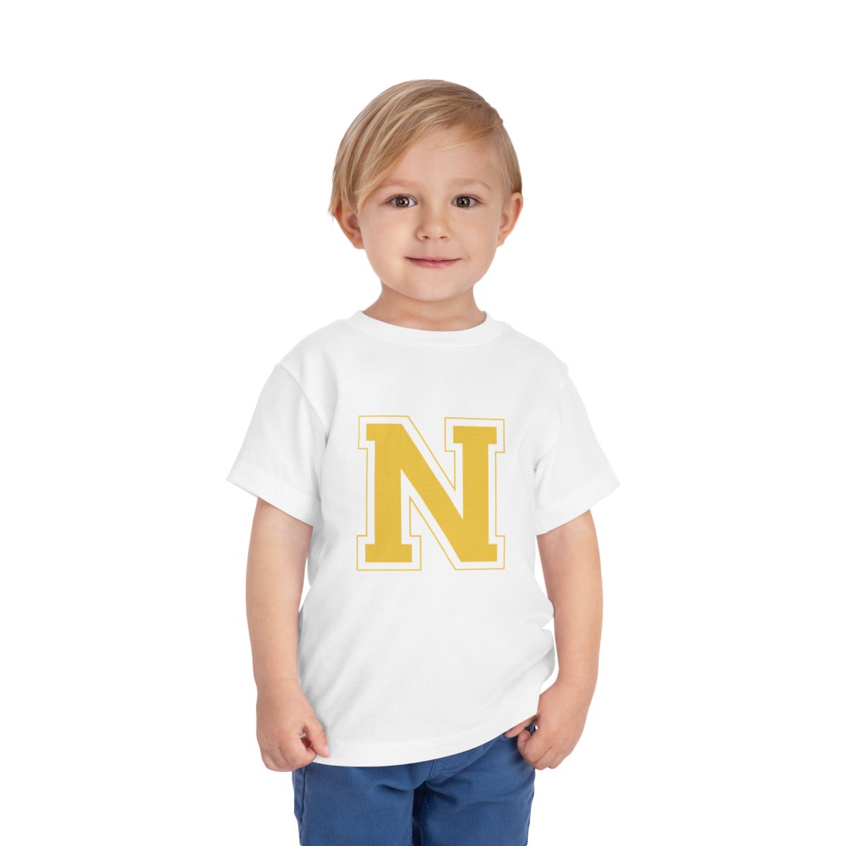 College Gold N Toddler Bella Canvas T-Shirt mockup