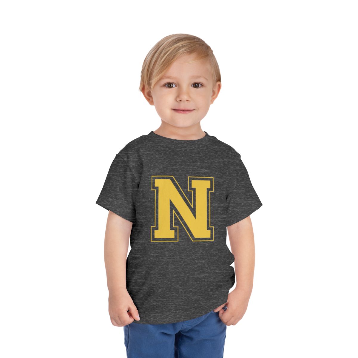 College Gold N Toddler Bella Canvas T-Shirt mockup