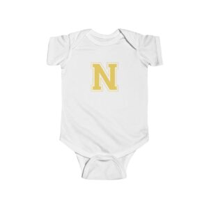 College Gold N Baby Rabbit Skins Bodysuit mockup