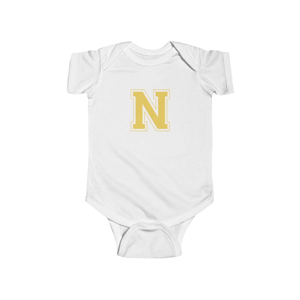 College Gold N Baby Rabbit Skins Bodysuit mockup