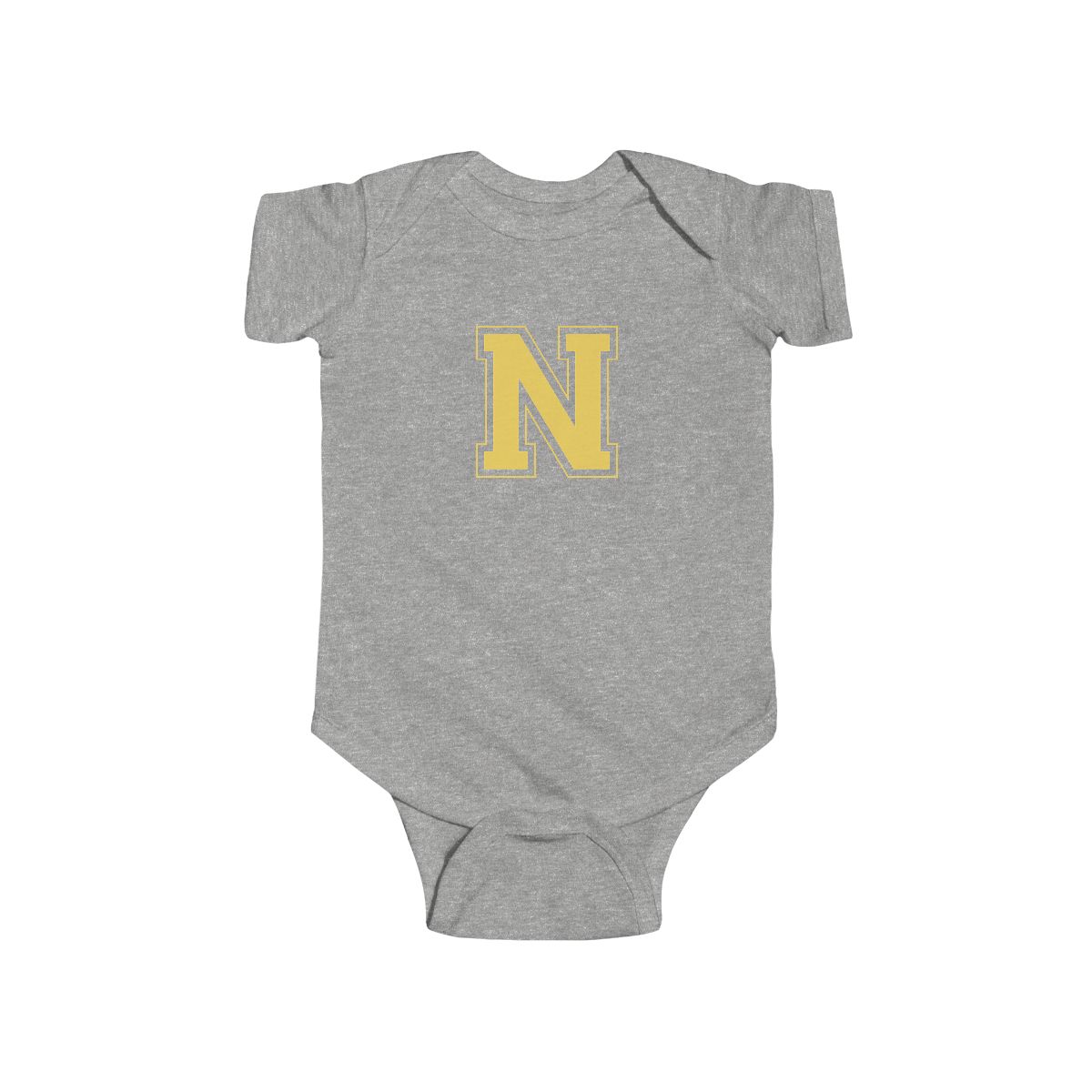 College Gold N Baby Rabbit Skins Bodysuit mockup