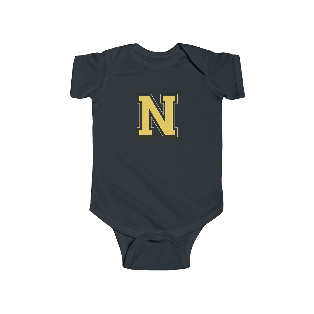 College Gold N Baby Rabbit Skins Bodysuit mockup