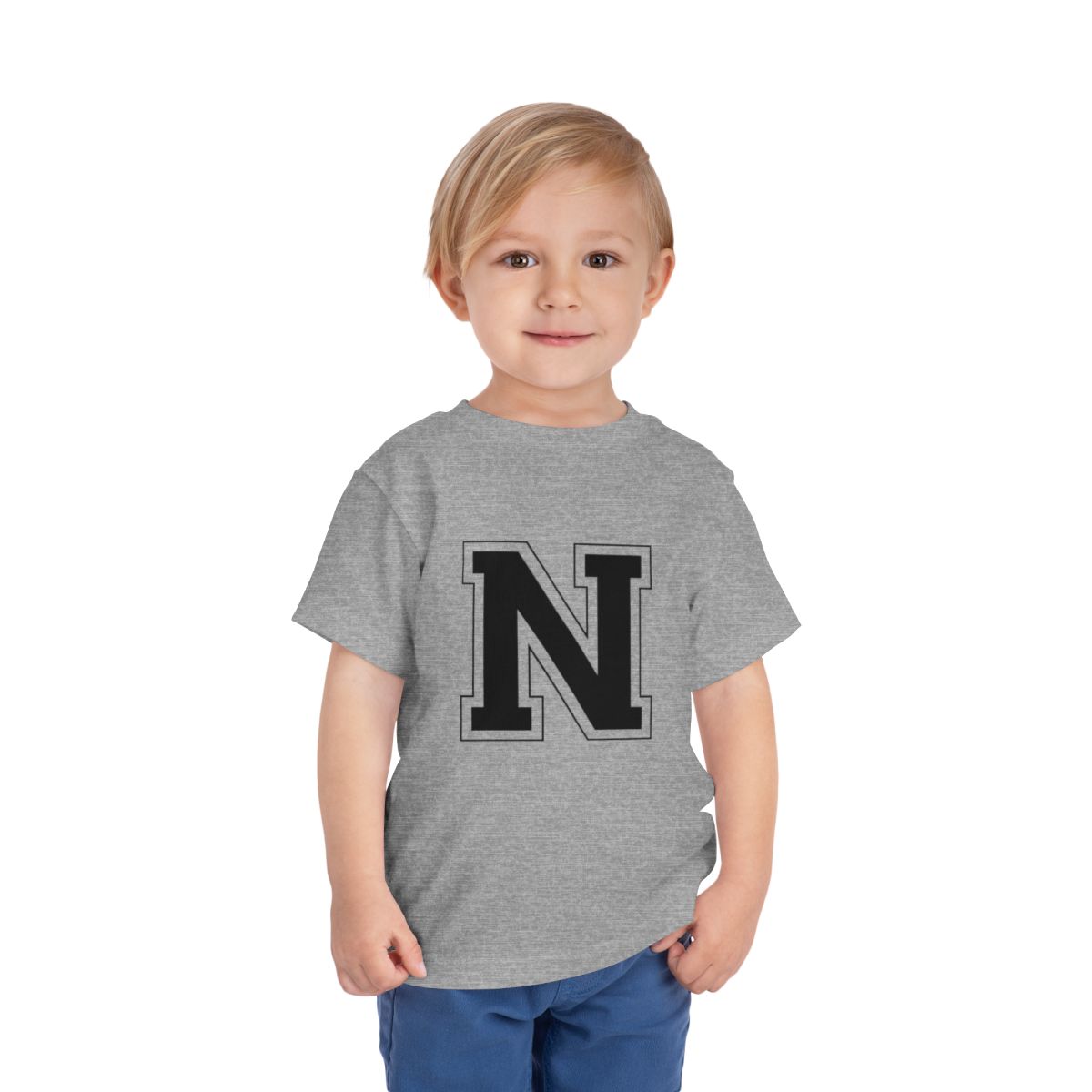 College Black N Toddler Bella Canvas T-Shirt mockup