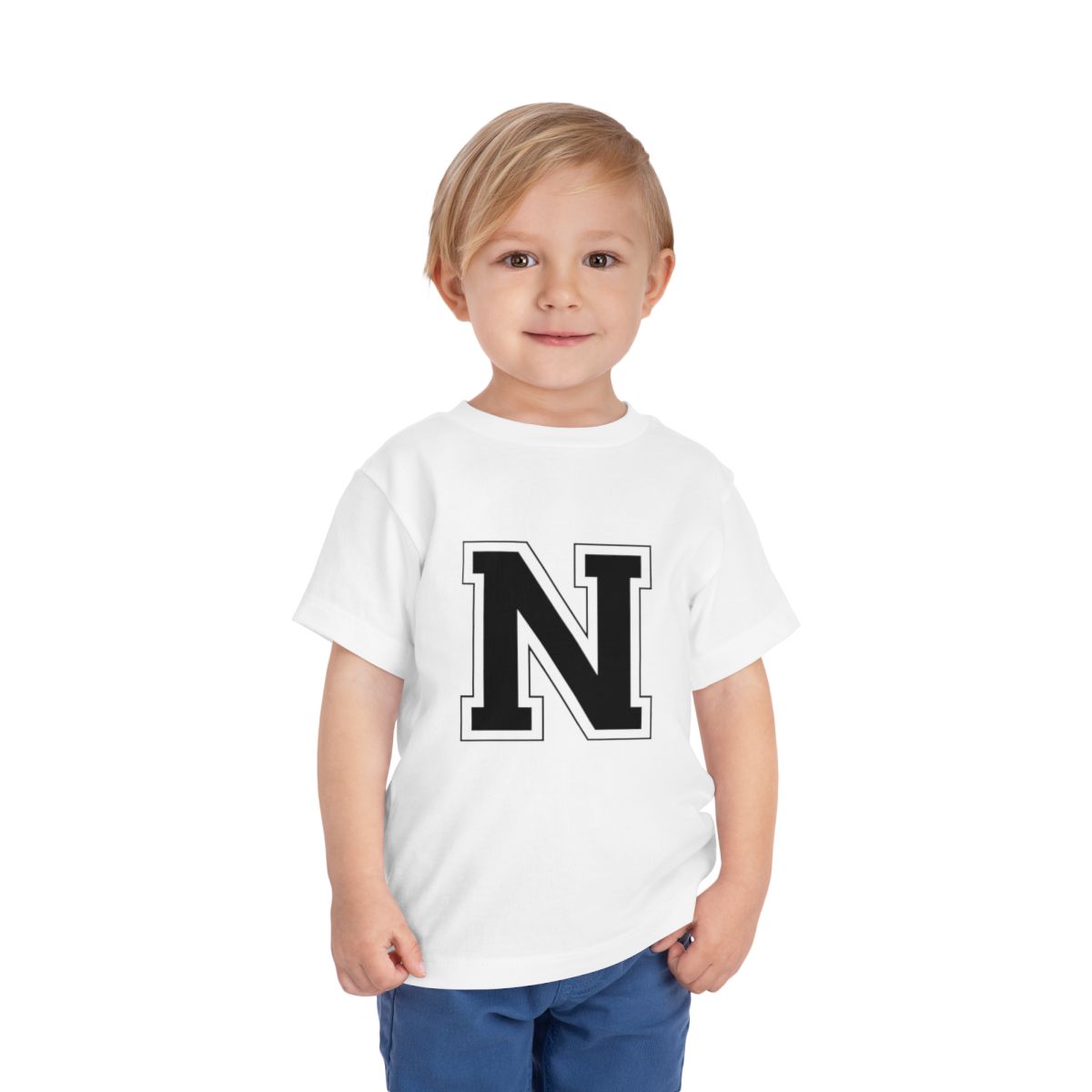 College Black N Toddler Bella Canvas T-Shirt mockup