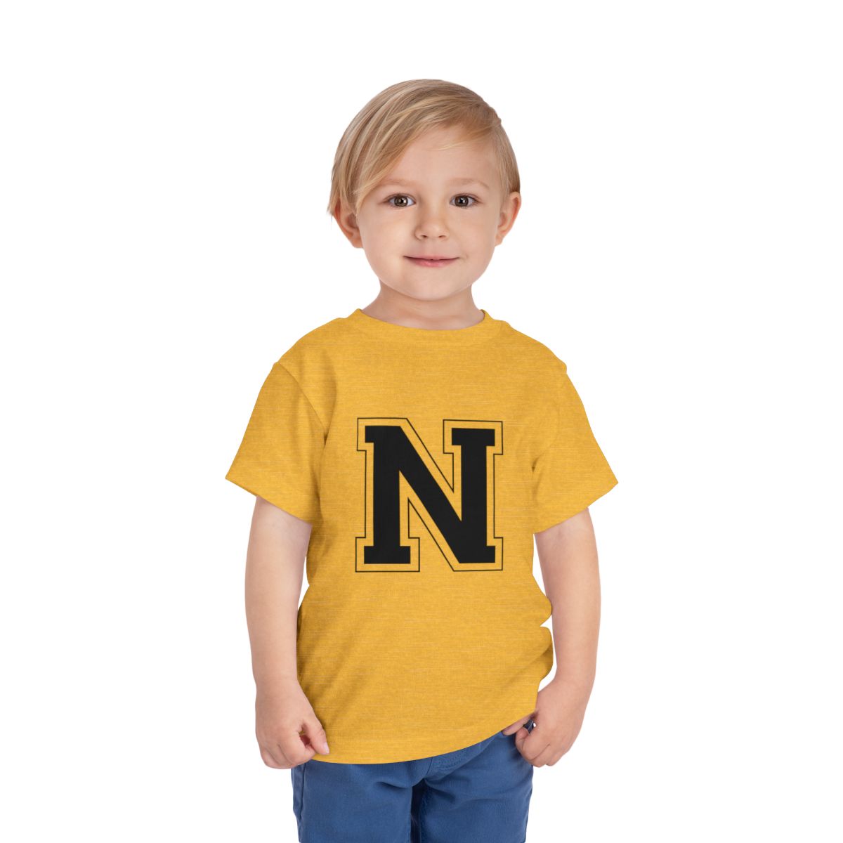College Black N Toddler Bella Canvas T-Shirt mockup