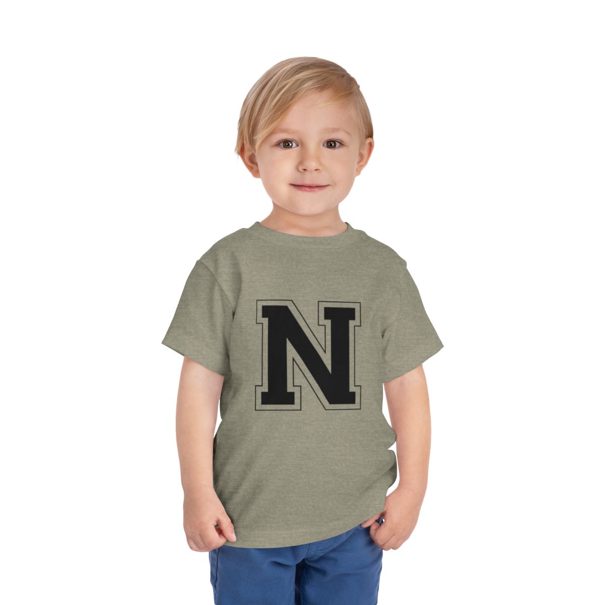 College Black N Toddler Bella Canvas T-Shirt mockup