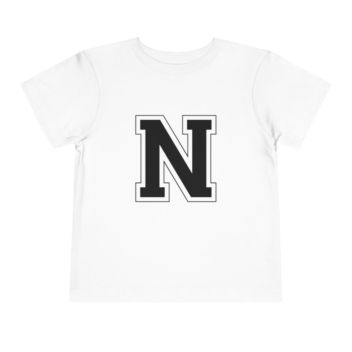 College Black N Toddler Bella Canvas T-Shirt mockup
