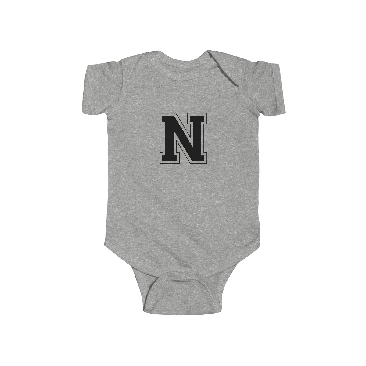 College Black N Baby Rabbit Skins Bodysuit mockup