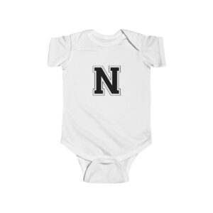 College Black N Baby Rabbit Skins Bodysuit mockup