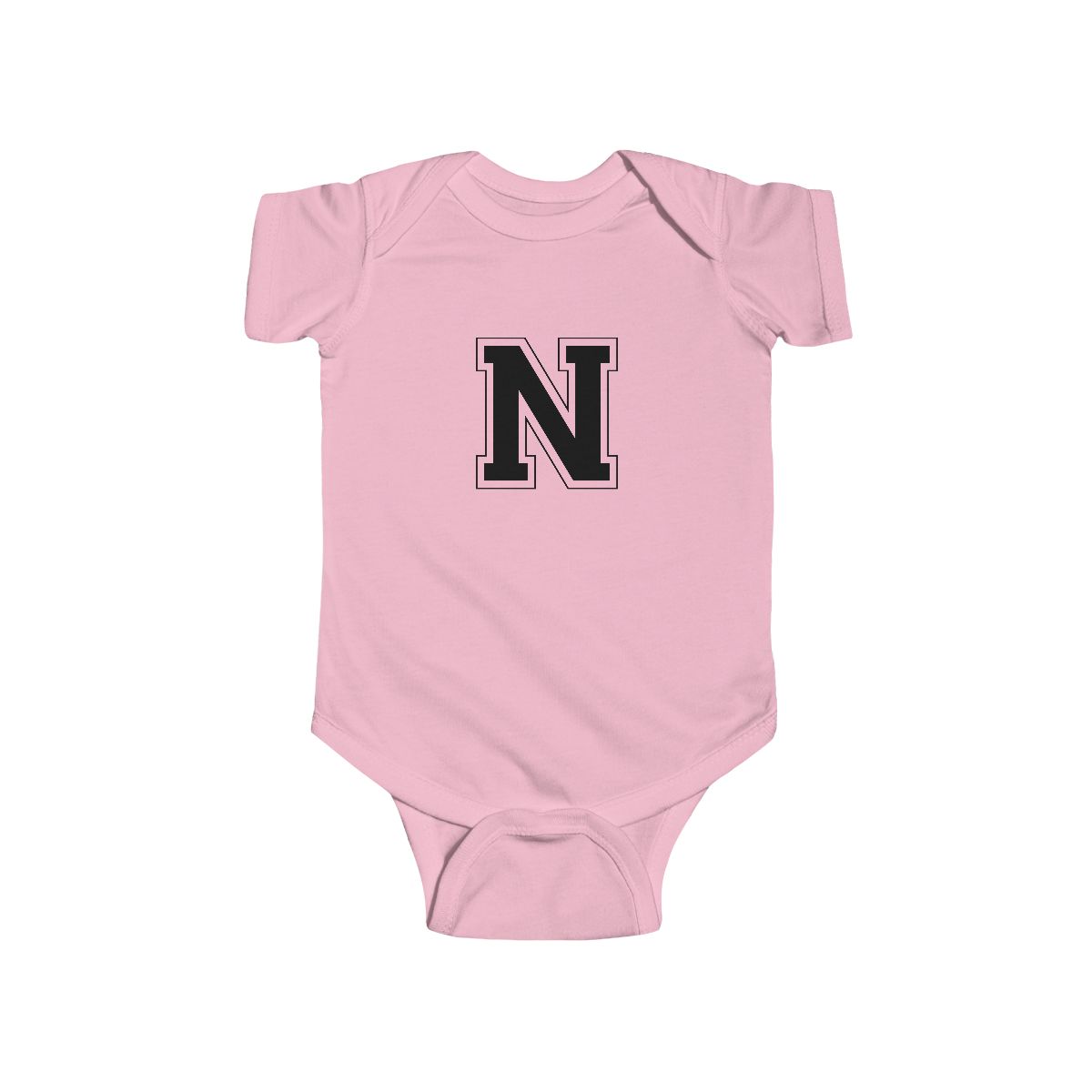 College Black N Baby Rabbit Skins Bodysuit mockup