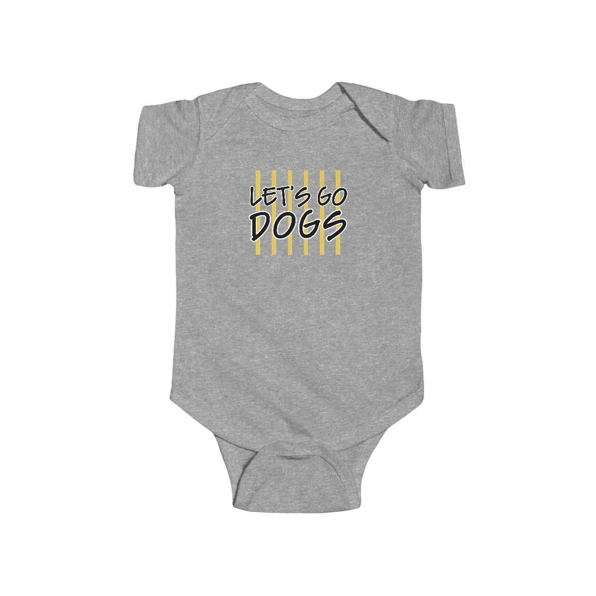 Let's Go Dogs Baby Rabbit Skins Bodysuit mockup