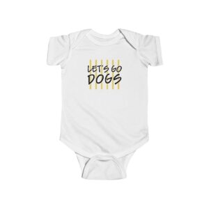 Let's Go Dogs Baby Rabbit Skins Bodysuit mockup