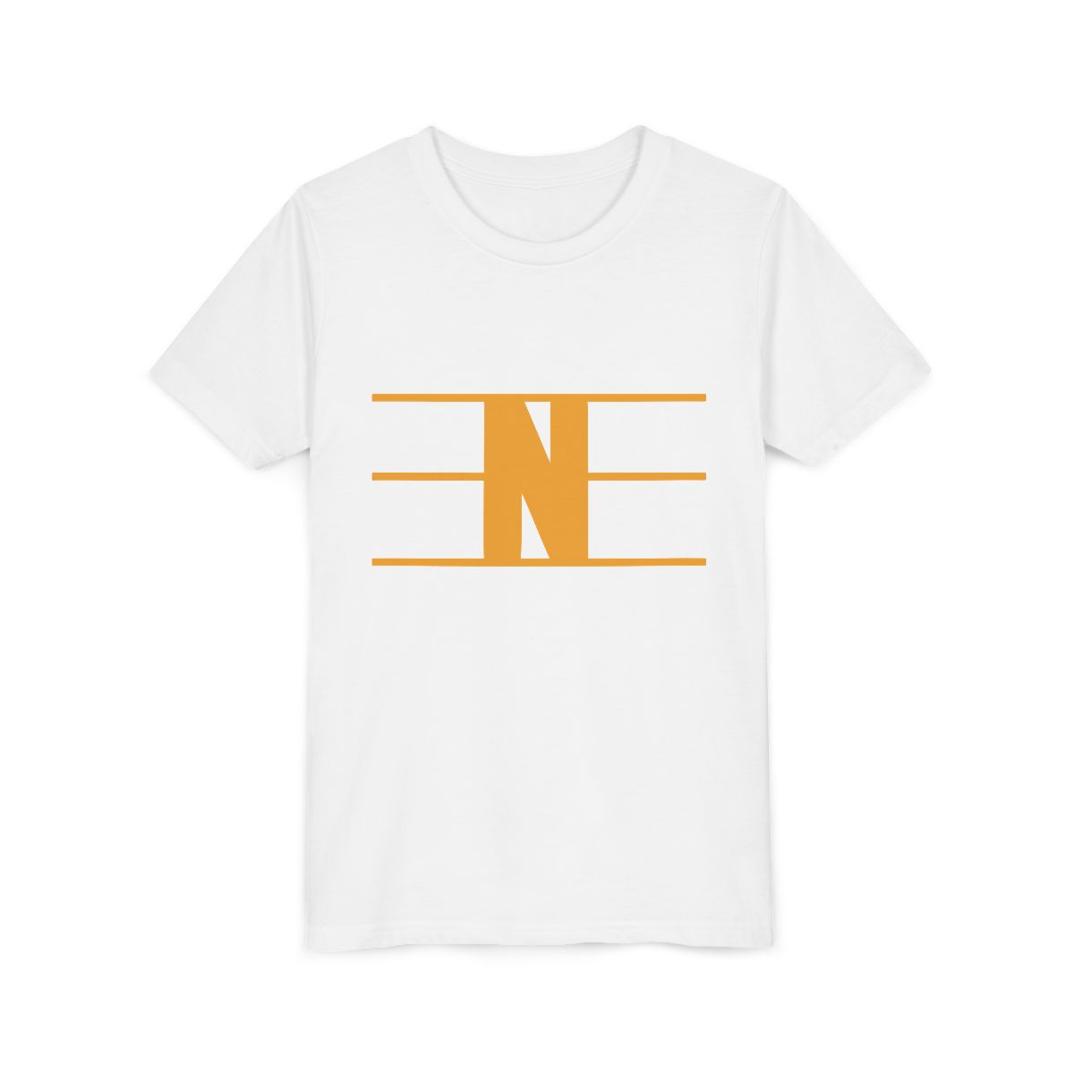Retro N Stripe Gold Youth Bella Canvas T-Shirt mockup