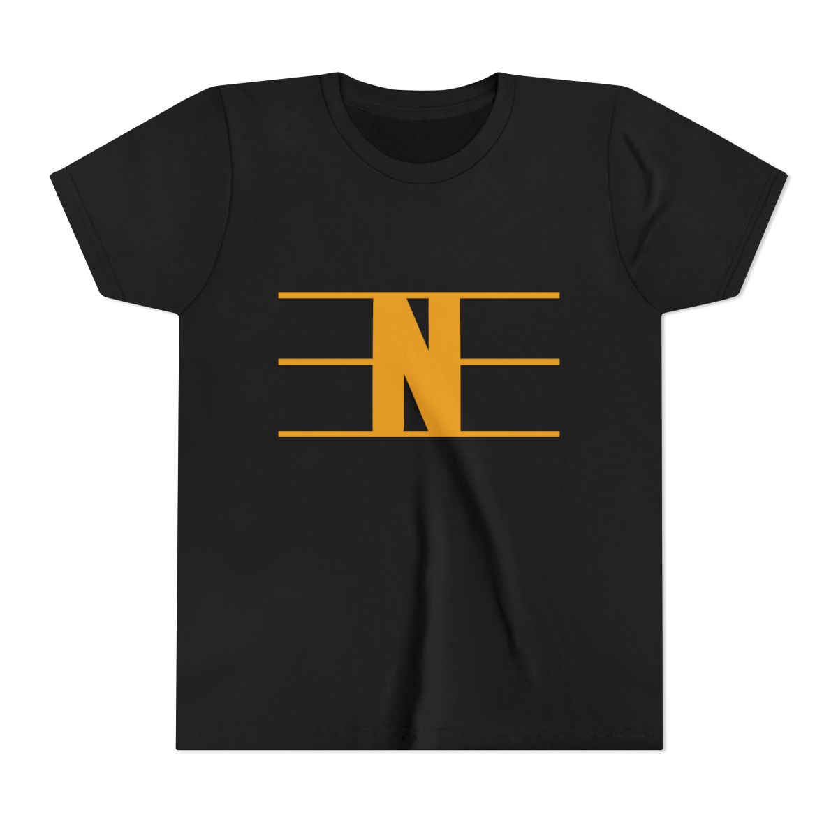 Retro N Stripe Gold Youth Bella Canvas T-Shirt mockup