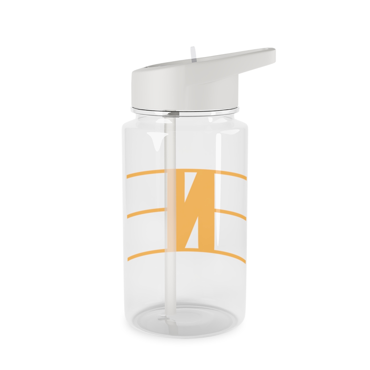 Retro N Stripe Gold Tritan Water Bottle mockup