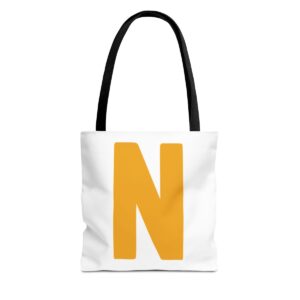 Bold N Yellow Gold Generic brand Tote Bag (AOP) mockup