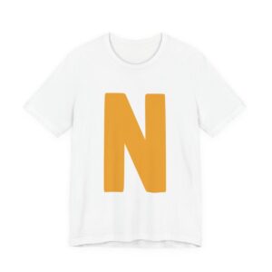 Bold N Yellow Gold Adult Bella Canvas T-Shirt mockup