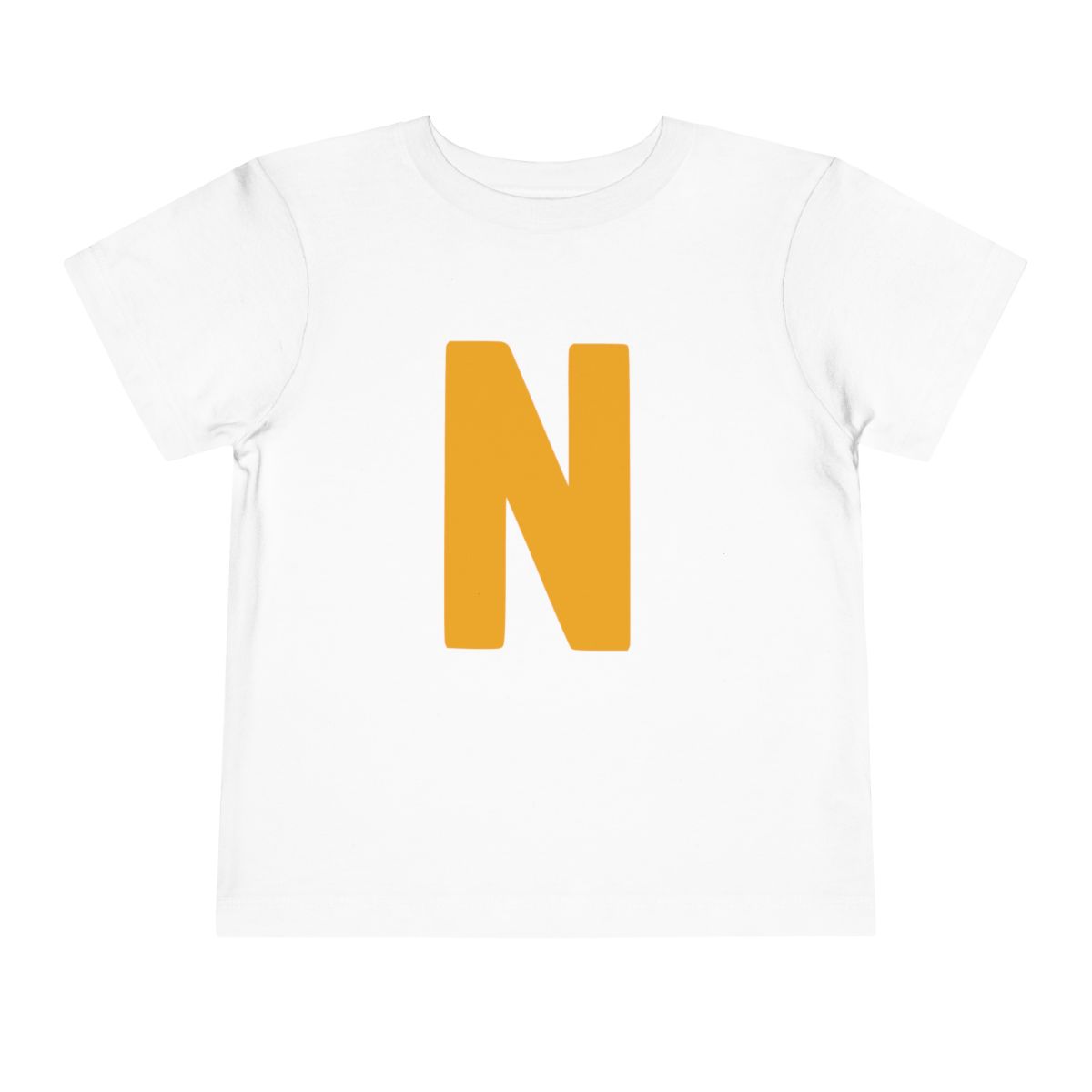 Bold N Yellow Gold Toddler Bella Canvas T-Shirt mockup