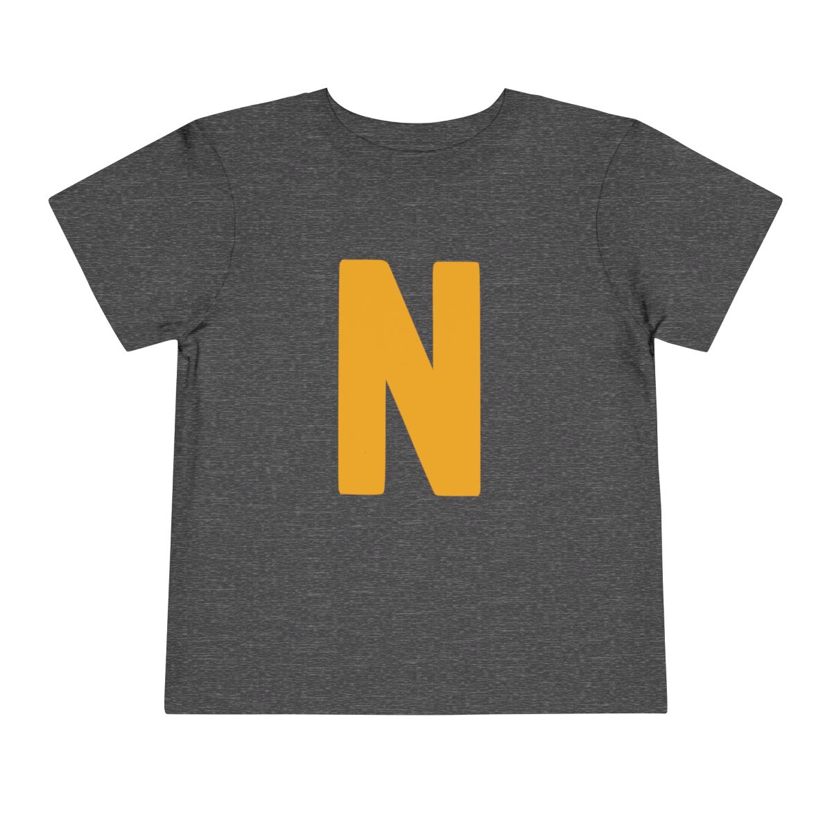 Bold N Yellow Gold Toddler Bella Canvas T-Shirt mockup