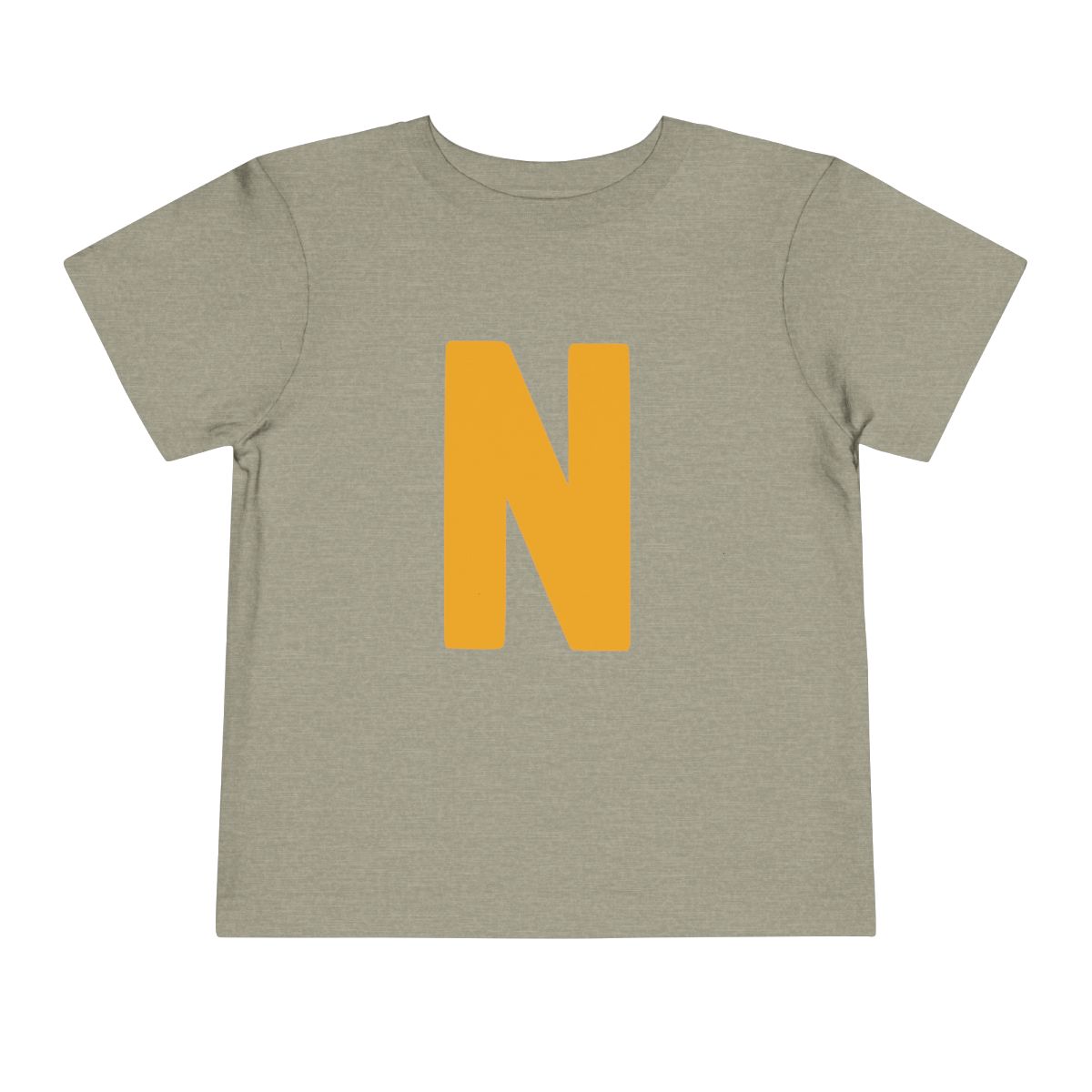 Bold N Yellow Gold Toddler Bella Canvas T-Shirt mockup
