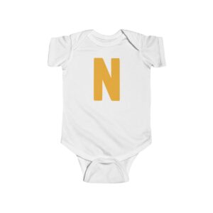 Bold N Yellow Gold Baby Rabbit Skins Bodysuit mockup