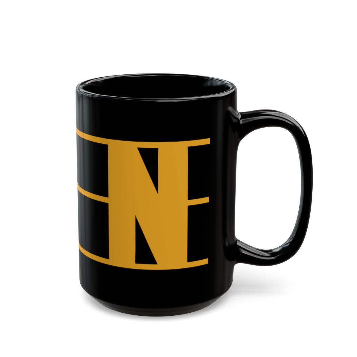 Retro N Stripe Gold Mug mockup