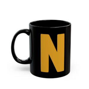 Bold N Yellow Gold Mug mockup