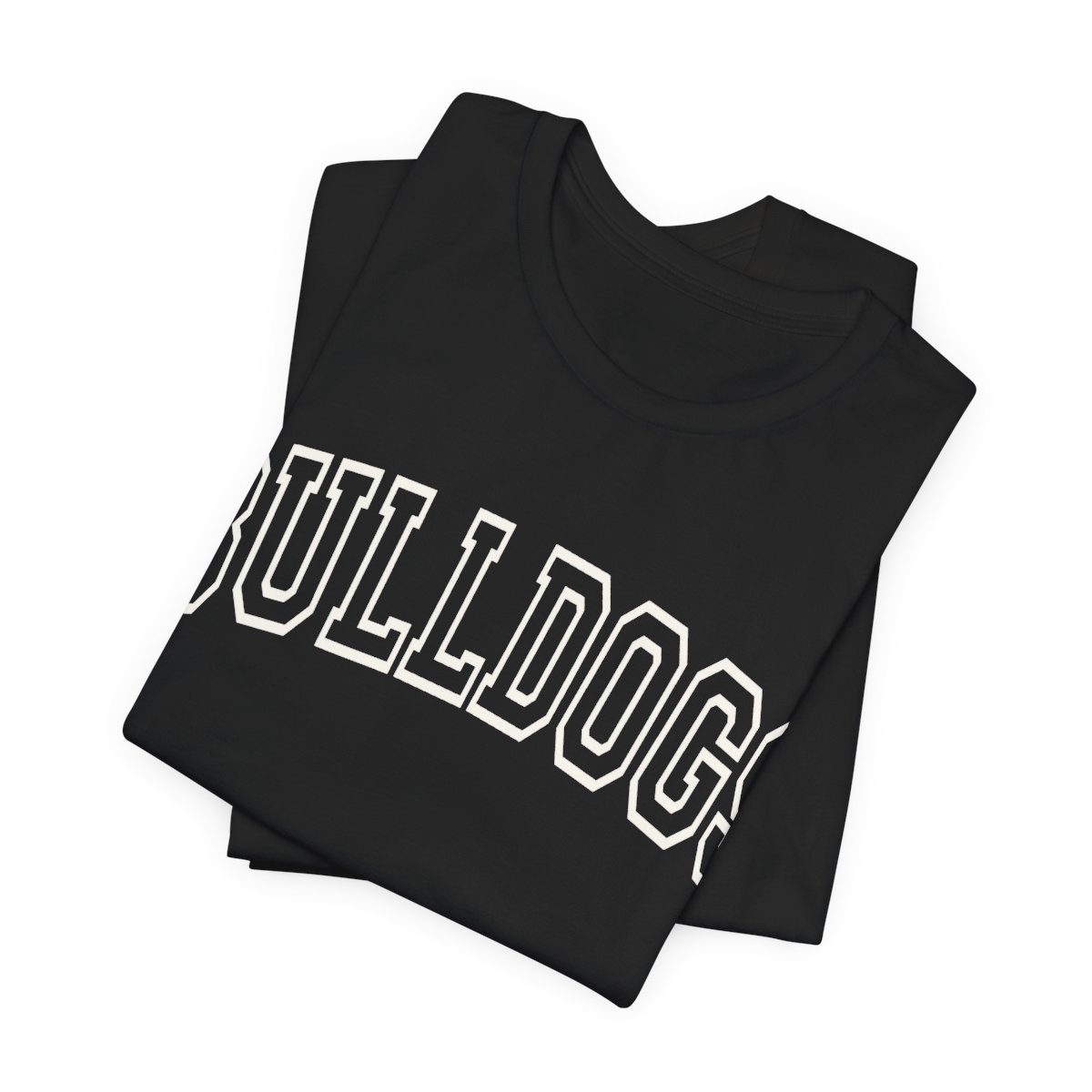 Bulldogs Hollow White Adult T-Shirt mockup