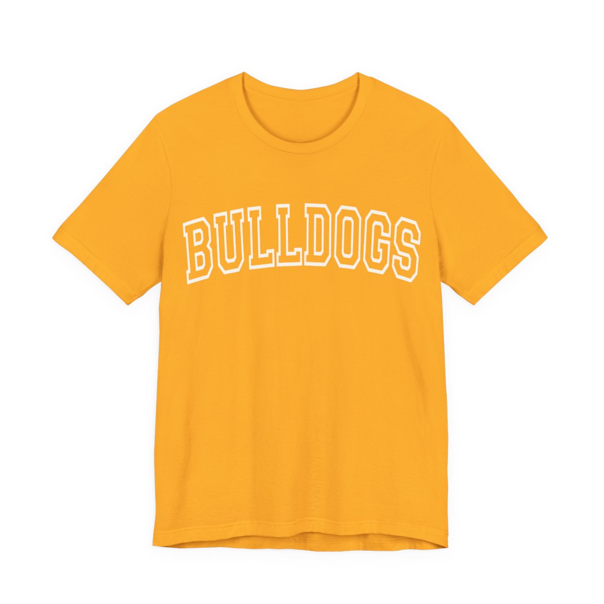 Bulldogs Hollow White Adult T-Shirt mockup