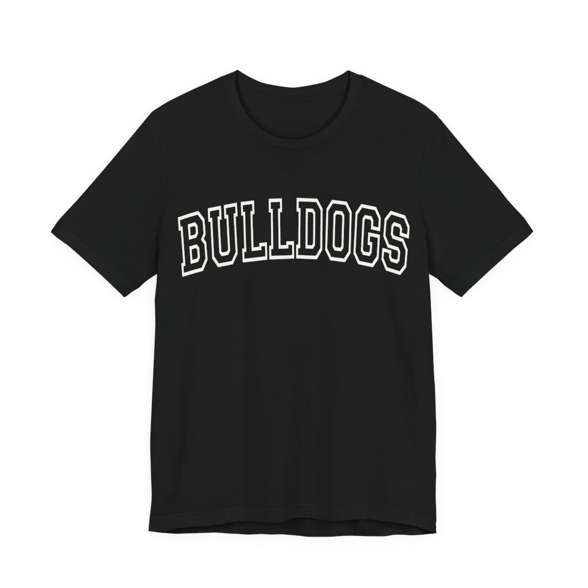 Bulldogs Hollow White Adult T-Shirt mockup
