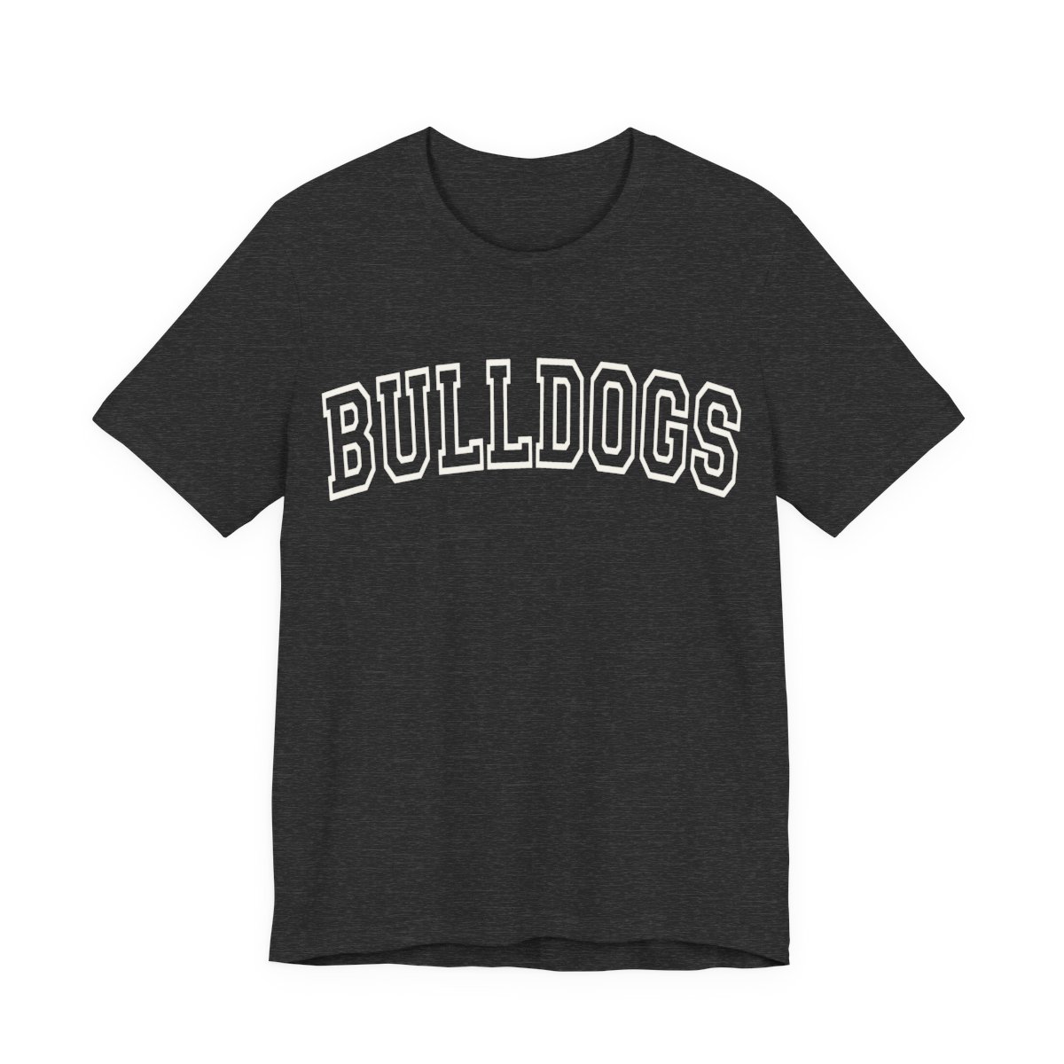 Bulldogs Hollow White Adult T-Shirt mockup