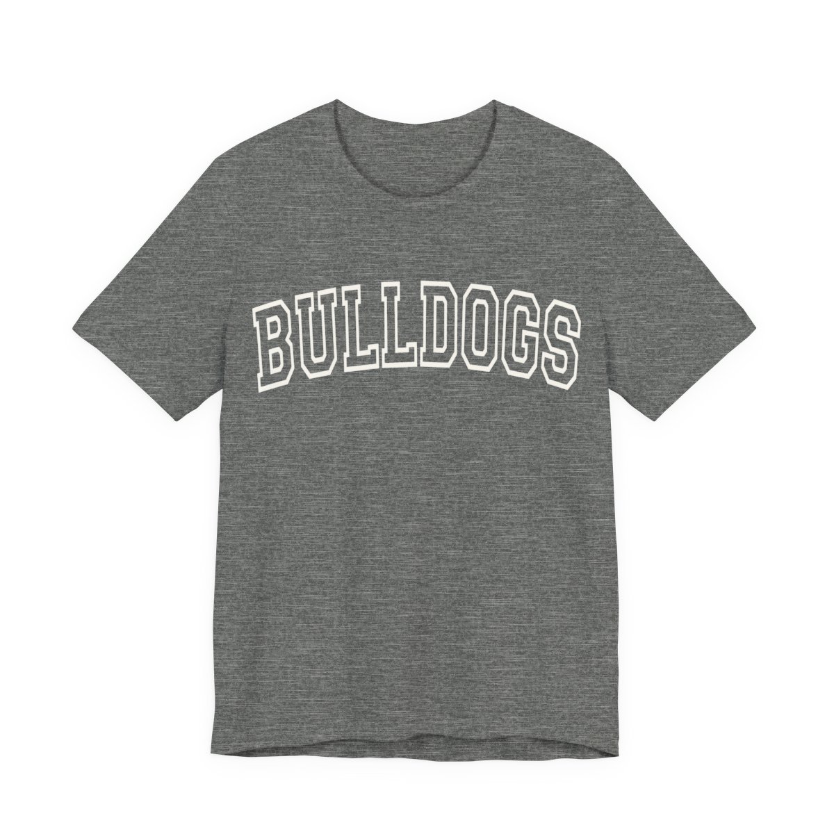 Bulldogs Hollow White Adult T-Shirt mockup