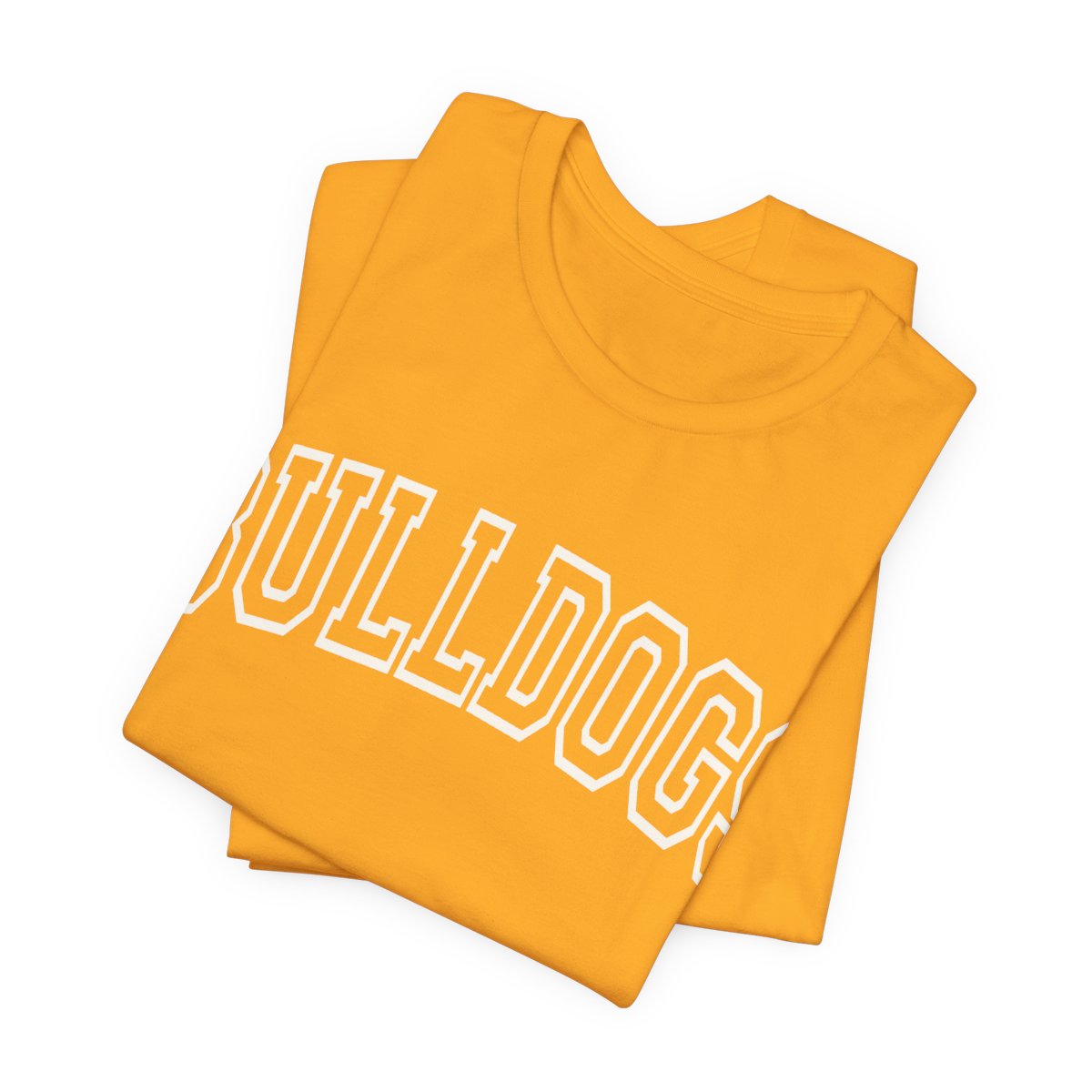 Bulldogs Hollow White Adult T-Shirt mockup