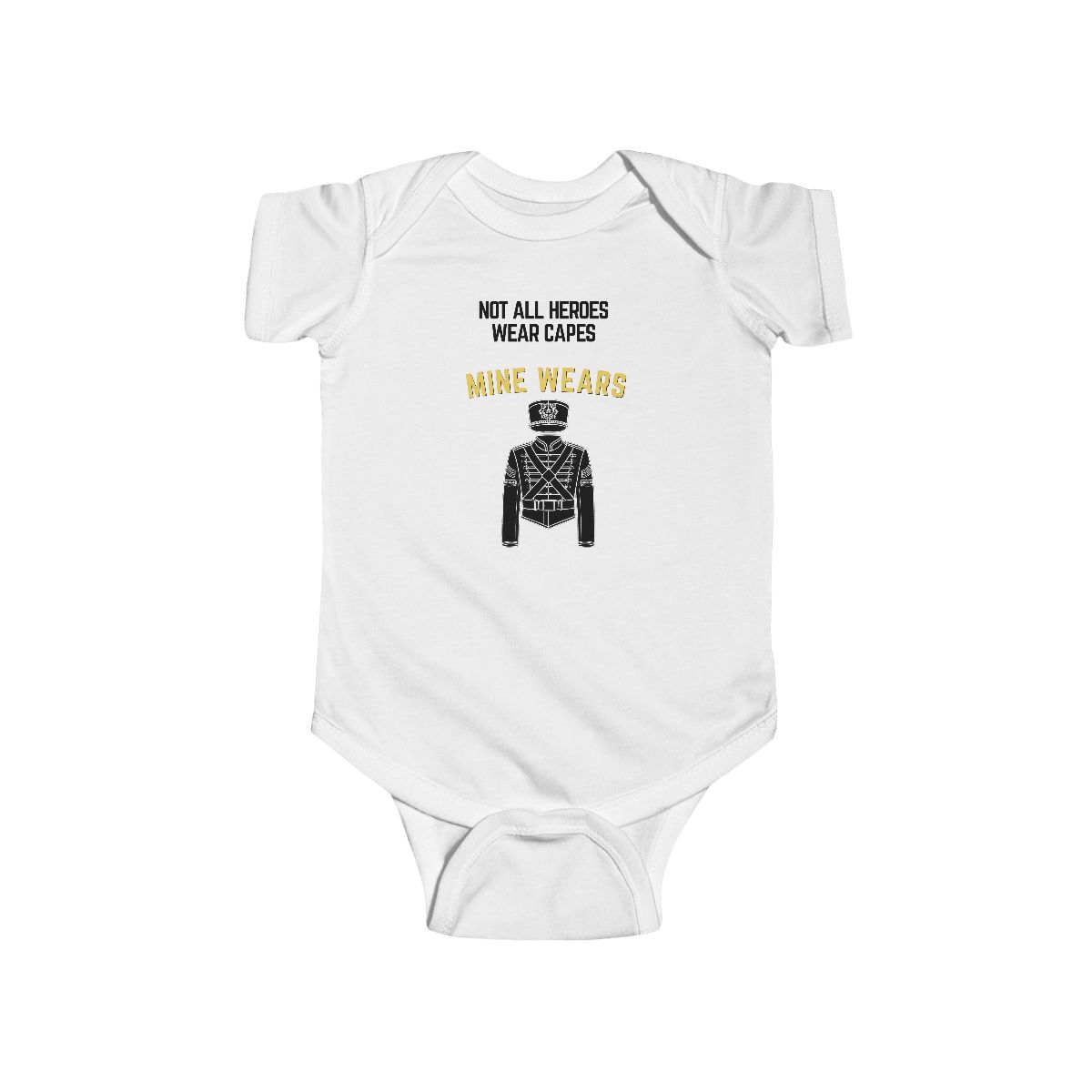 Hero Band Baby Rabbit Skins Bodysuit mockup