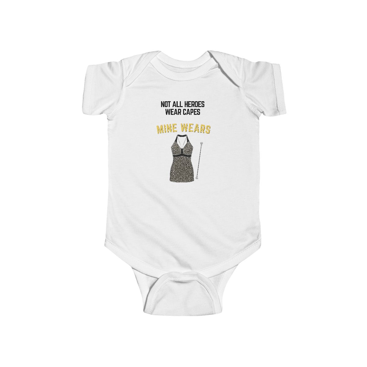 Hero Twirl Baby Rabbit Skins Bodysuit mockup