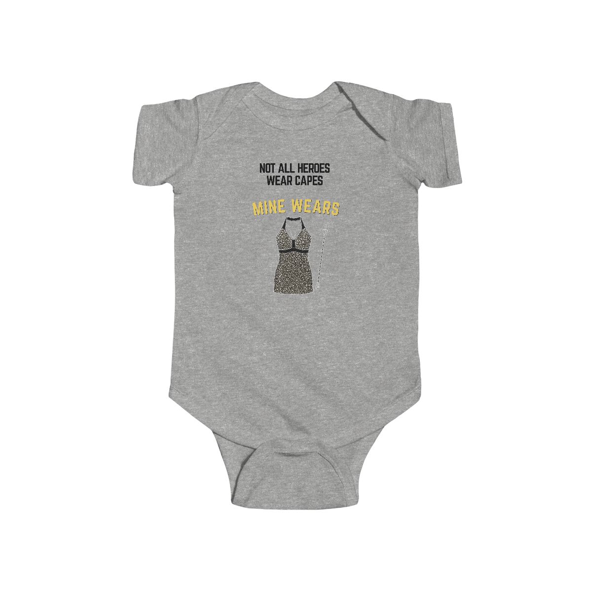 Hero Twirl Baby Rabbit Skins Bodysuit mockup