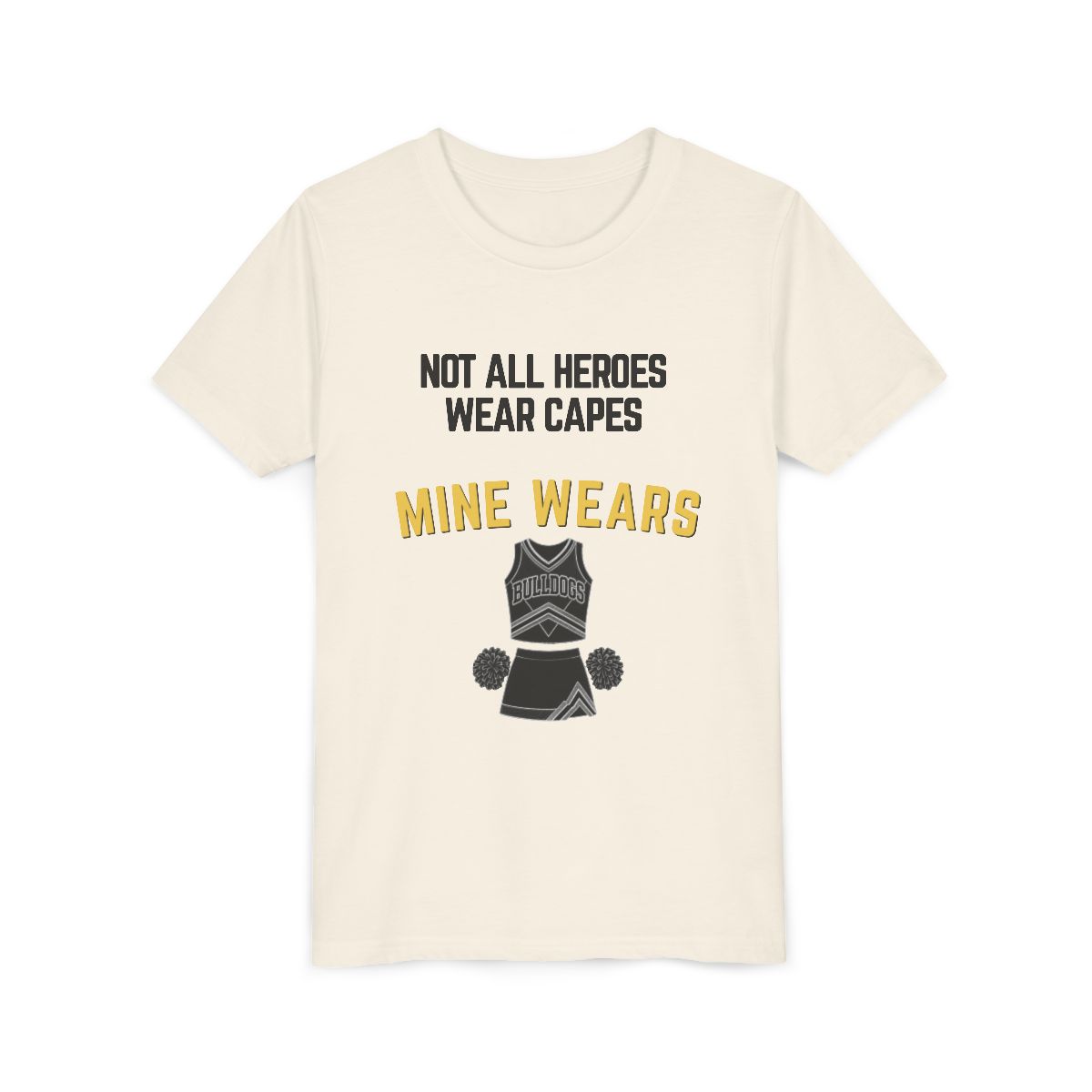 Hero Cheer Youth Bella Canvas T-Shirt mockup