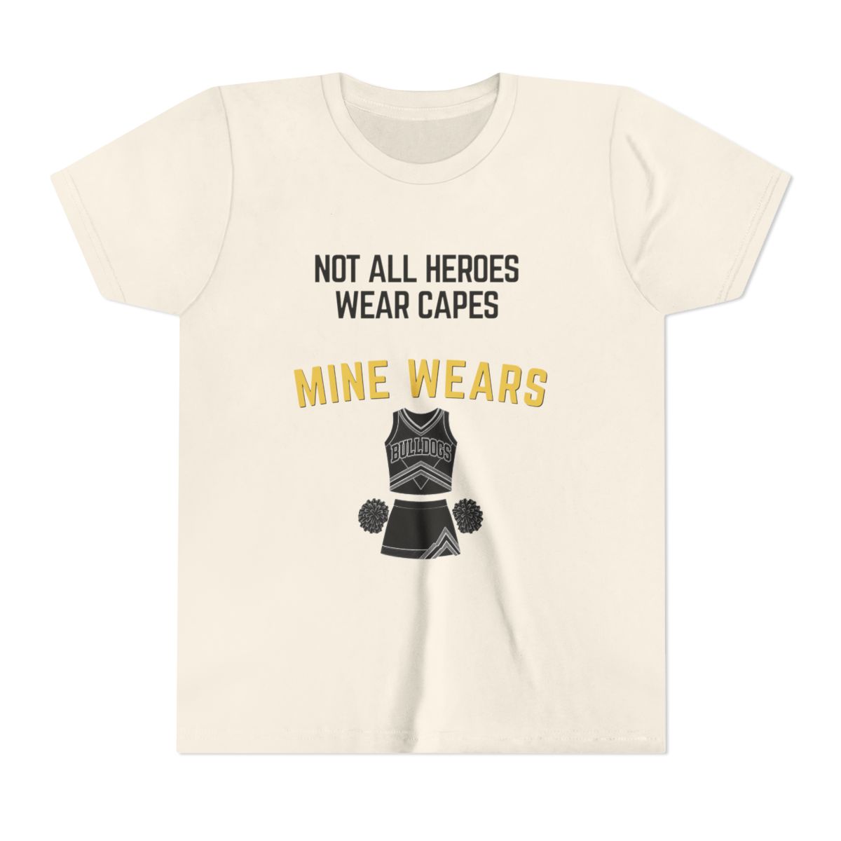 Hero Cheer Youth Bella Canvas T-Shirt mockup